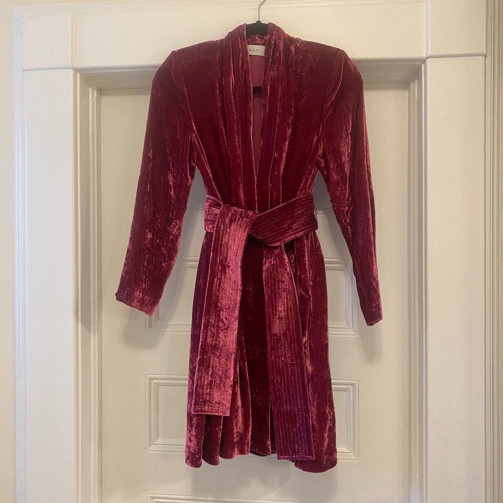 A.L.C. Magenta Velvet Mini Dress - Picture 4 of 10